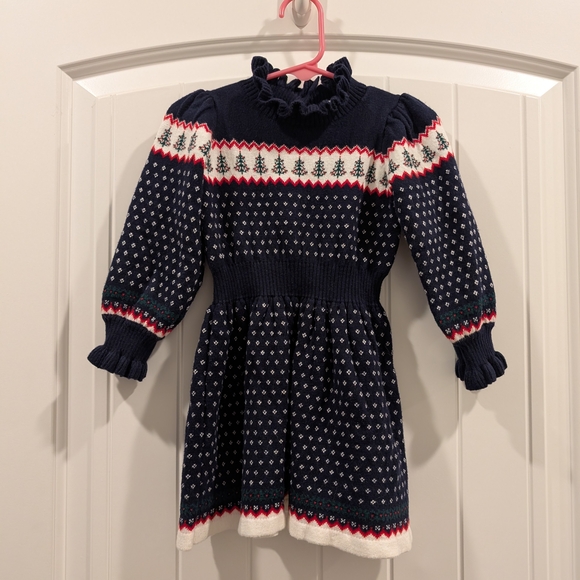 Janie and Jack Navy Knit Dress - Picture 2 of 5